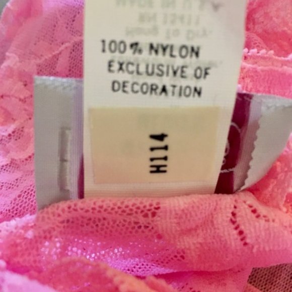 Cine Star Nightgown Vintage 70s Pink Lace Medium - Picture 6 of 7